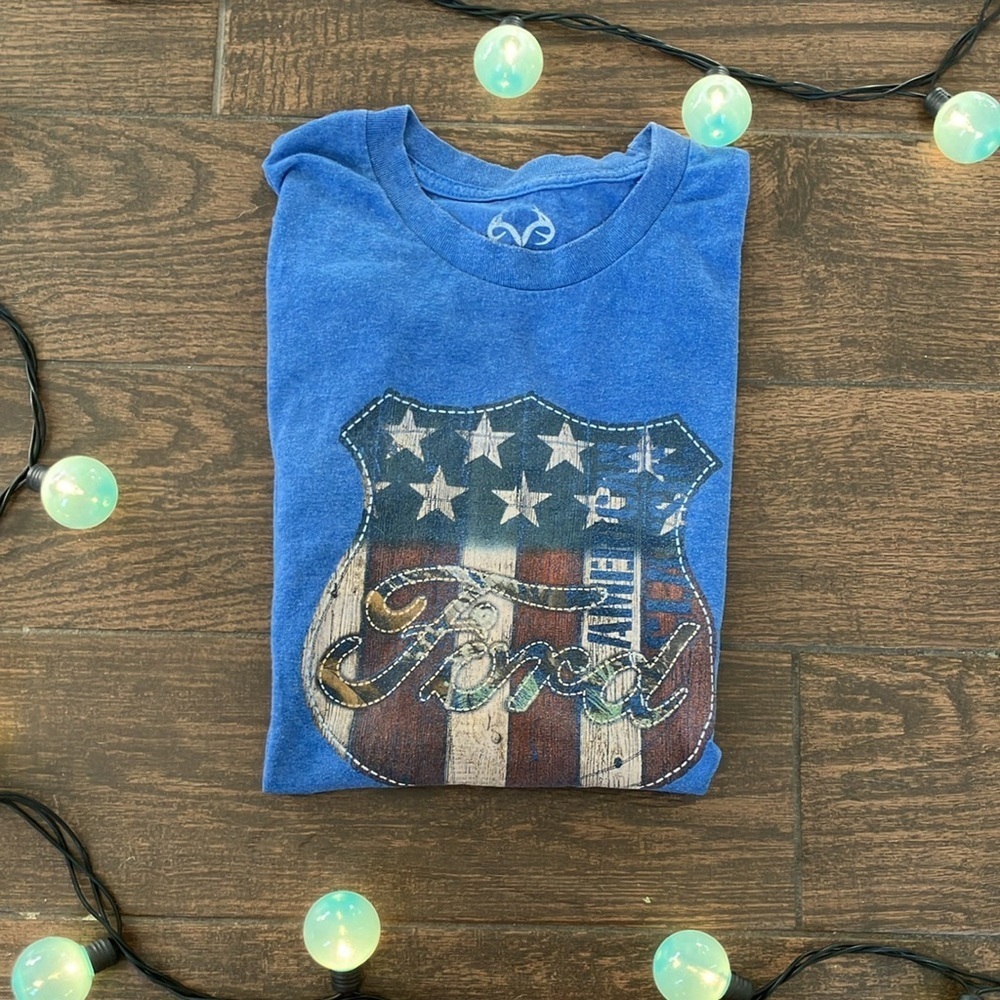Blue Ford Logo Realtree Tee